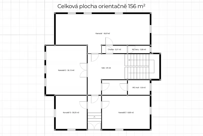 Vila Děčín – půdorys